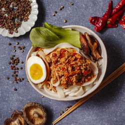 Spicy Spice Sauce with Minced Pork Noodle 椒麻肉燥乾拌麵